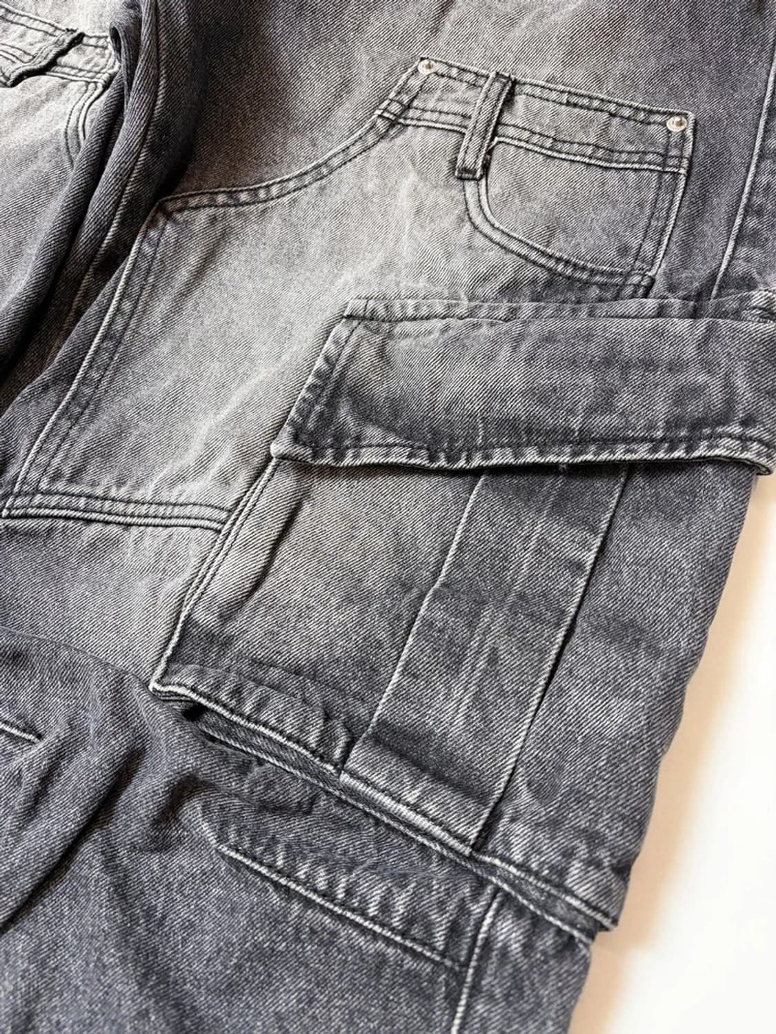 데님홀릭스 멀티 카고 와이드 데님 팬츠 PN9217 상품이미지5