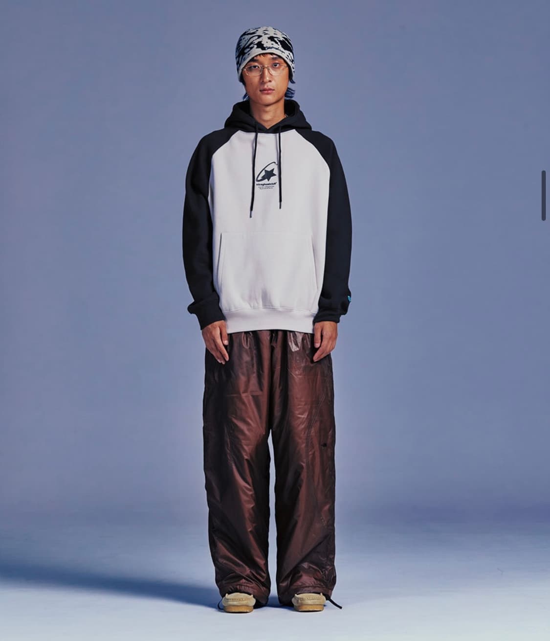 나이스고스트클럽 슈팅스타 로고 후디 베이지 S사이즈 상품이미지1