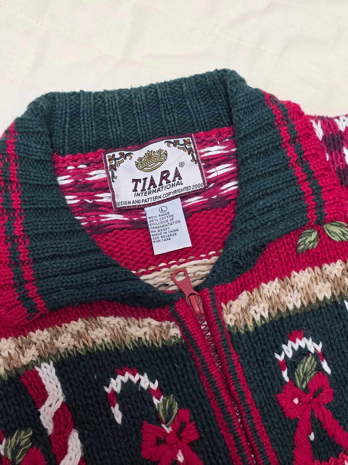 크리스마스 티아라 가디건 집업 빈티지 상품이미지3