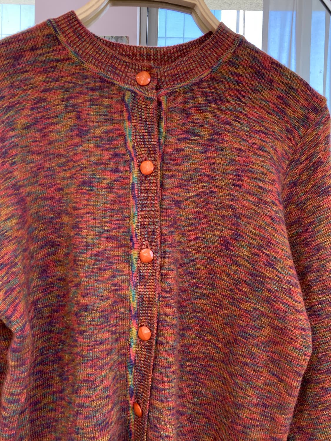 빈티지 레인보우 버튼 가디건 상품이미지3