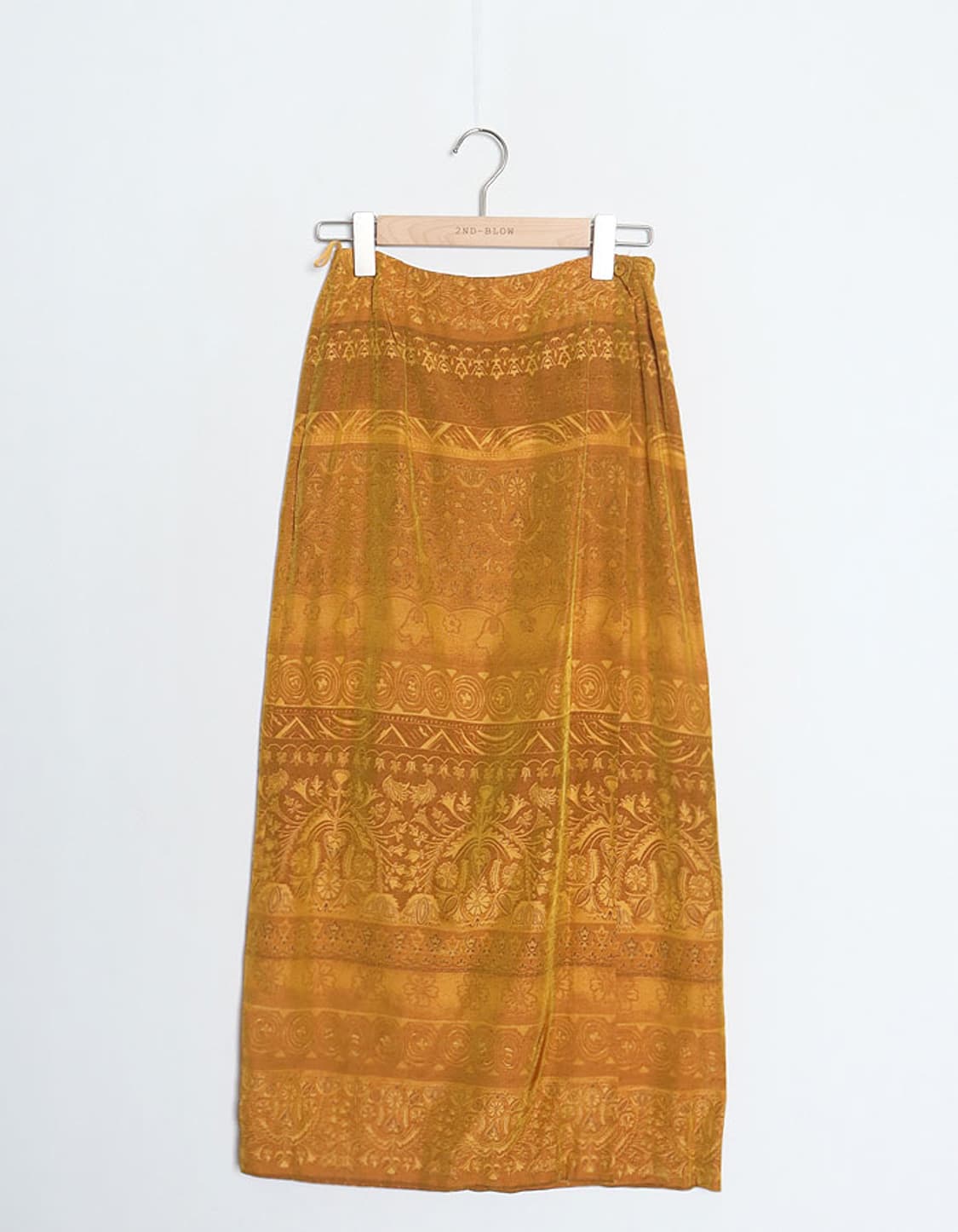alain manoukian Satin Pattern Wrap Skirt 상품이미지1