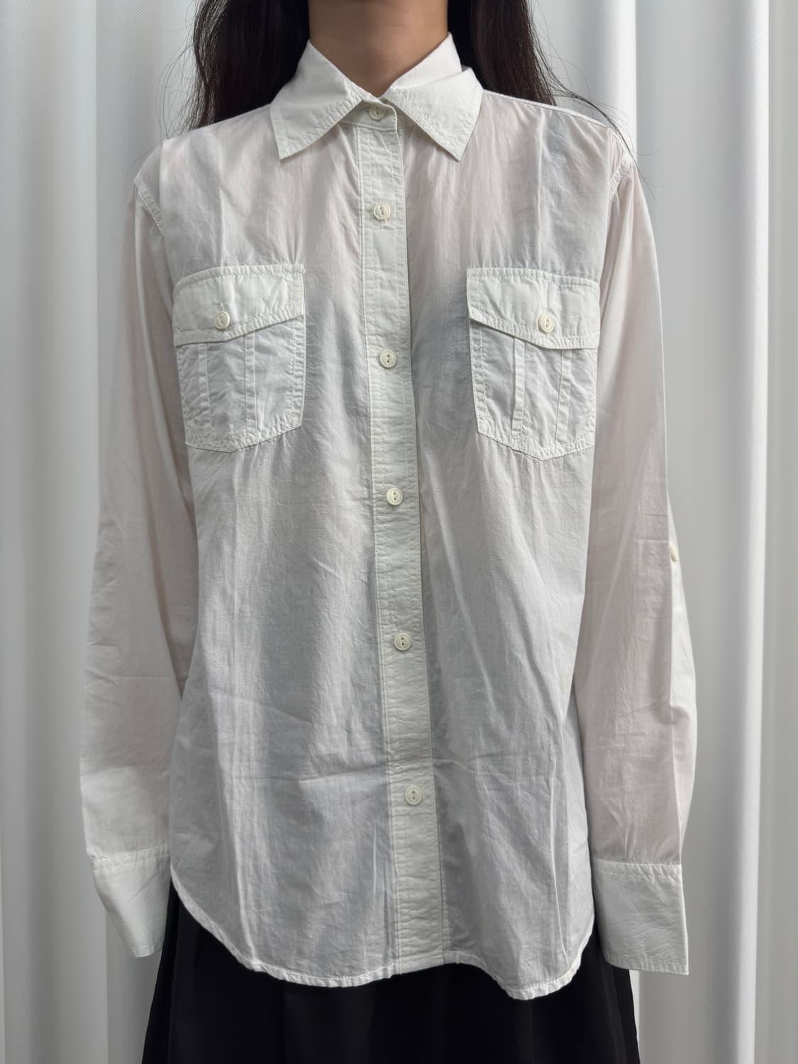 ingni white pocket button shirt 상품이미지1