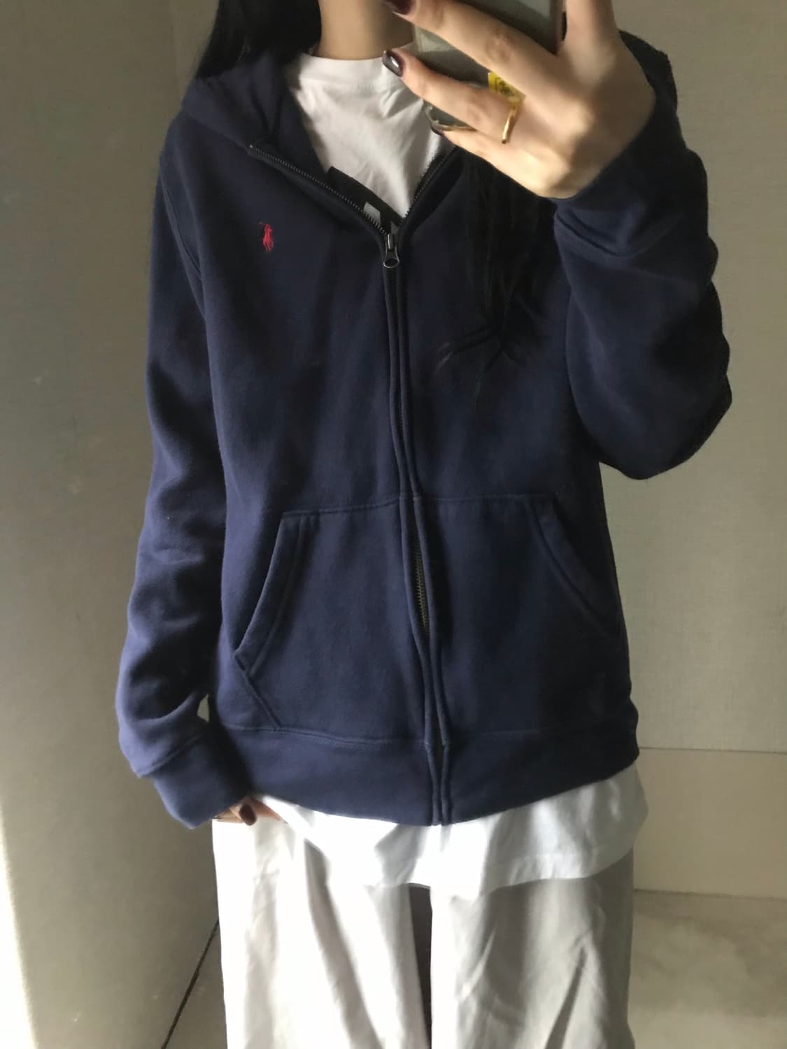 폴로 네이비 후드집업 상품이미지3