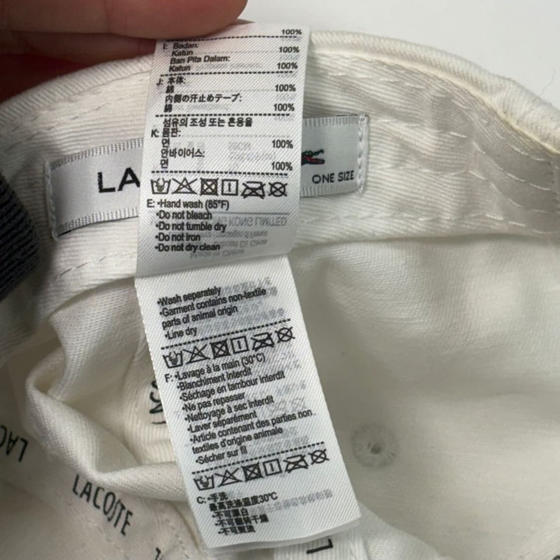 LACOSTE 빅 로고 볼캡 화이트 상품이미지9