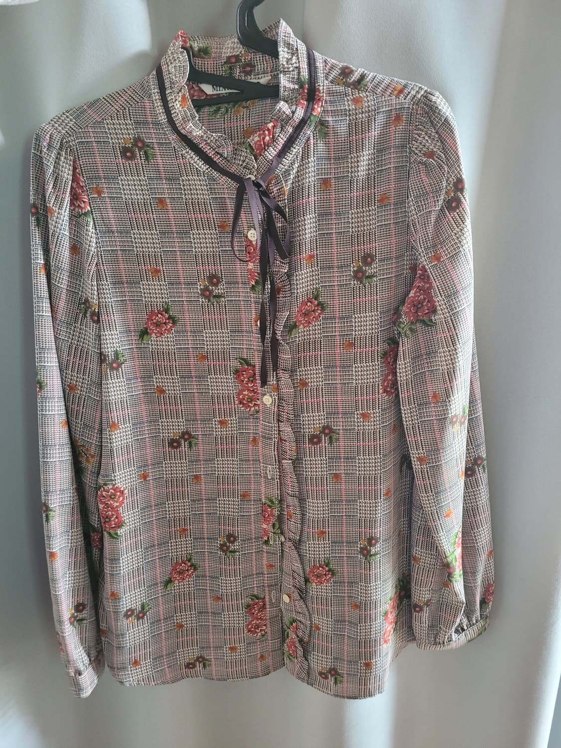 히메카지 플로럴 리본 블라우스 상품이미지1