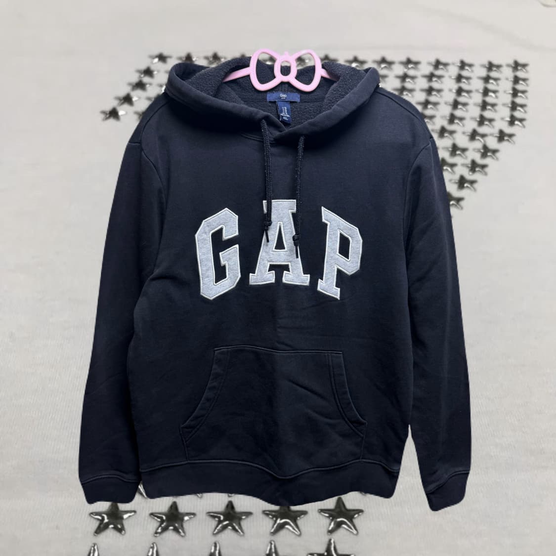 gap 갭 블랙 기모 후드티 상품이미지1
