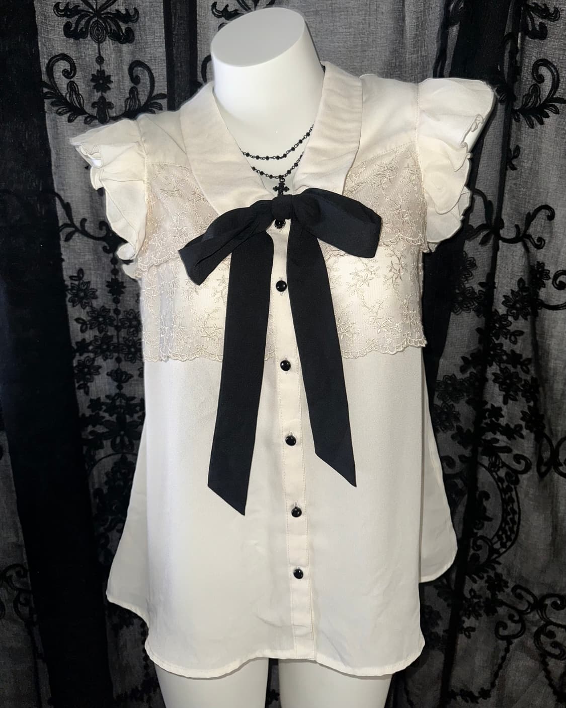 ribbon lace blouse 상품이미지2