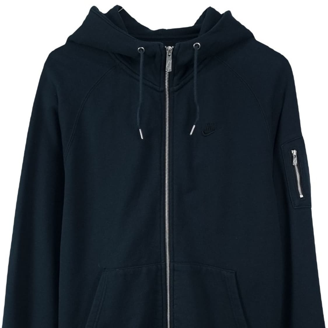 나이키 슬리브 포켓 로고 자수 후드 집업 블랙 M18920 상품이미지4