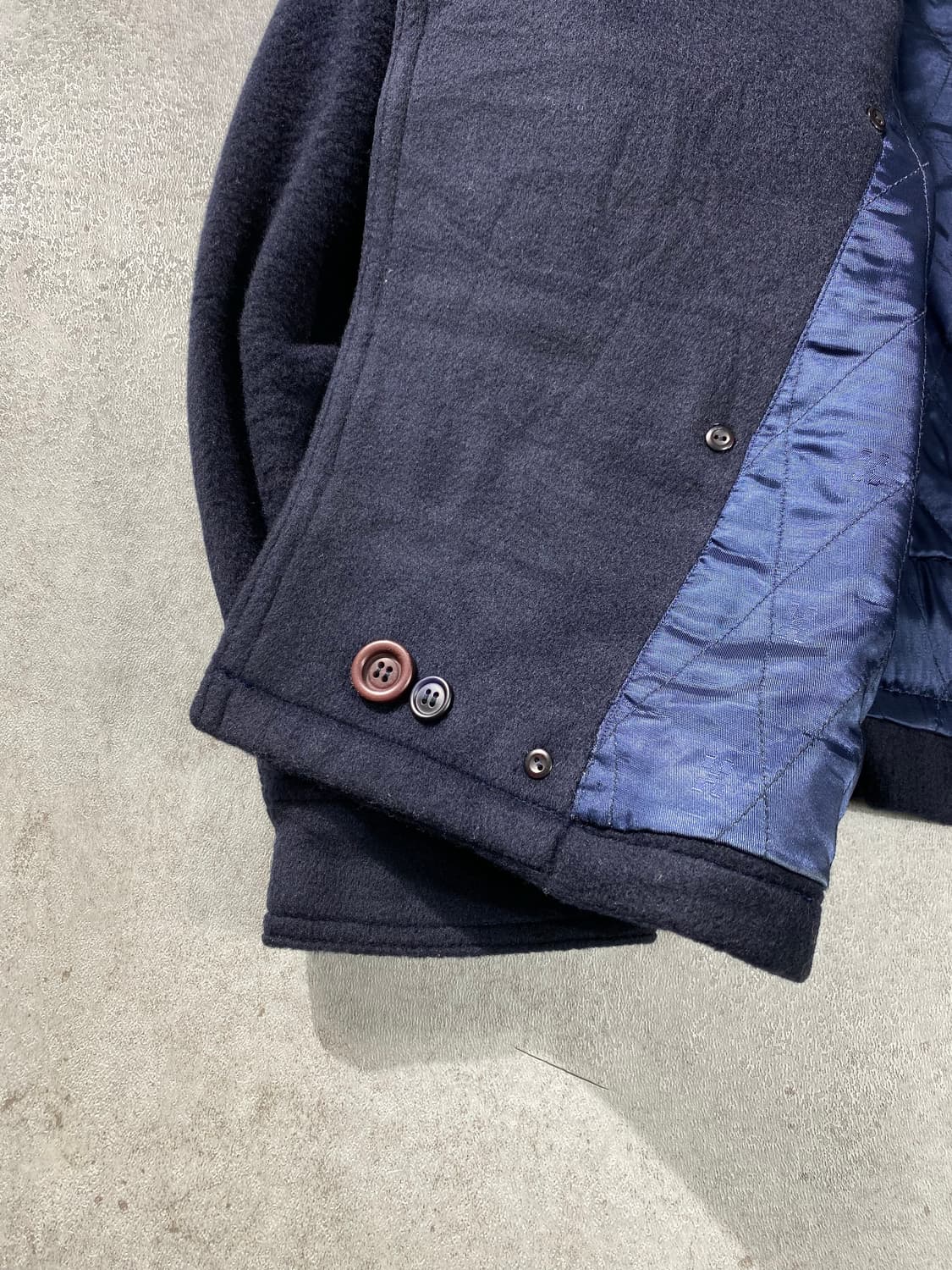 [M] 80s Fransoise Homme 아카이브 네이비 울 자켓 상품이미지5