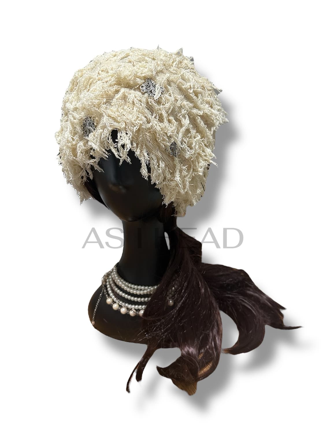 프린지 팬던트 핸드메이드 롱 비니 상품이미지1