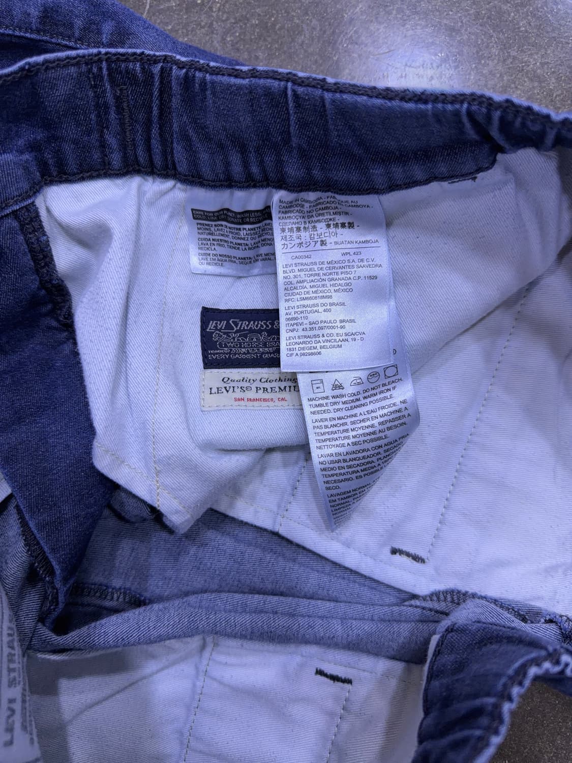 리바이스 프리미엄 데님 허리밴깅 벨트 루즈 조거 데님팬츠 32 상품이미지10