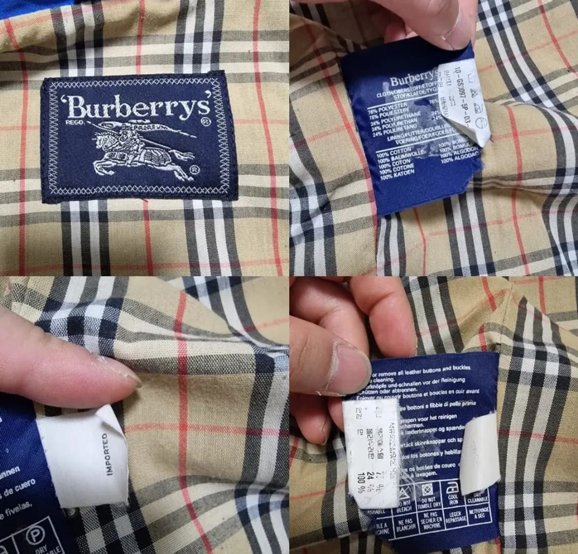 (실측 XL) 80s 버버리아카이브 바람막이 버버리폴리쉘 버버리코트 상품이미지8