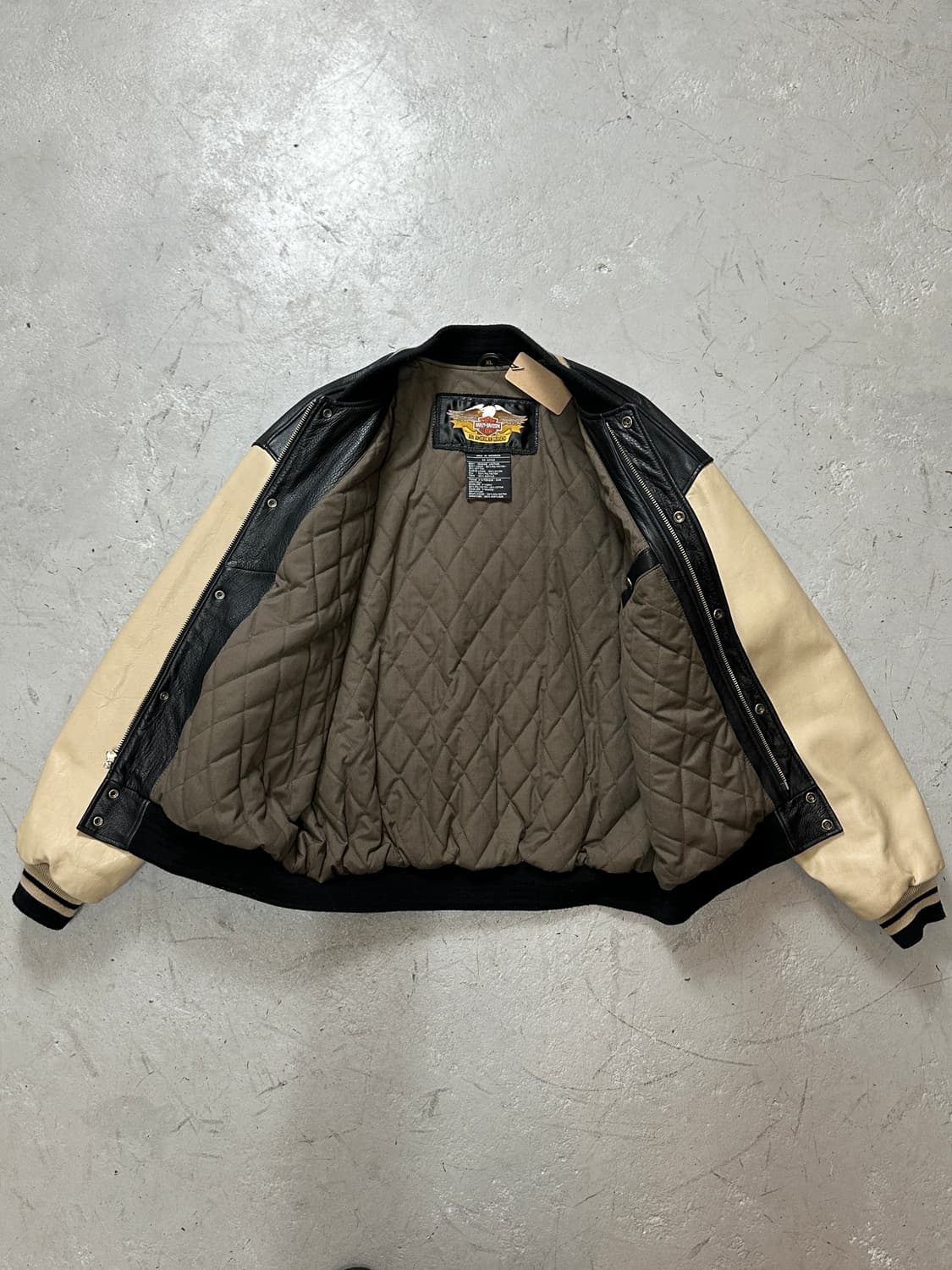 00's 할리데이비슨 레더 봄버 자켓 풀그레인 레더 자켓 상품이미지7