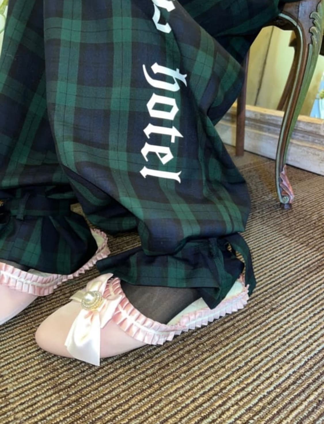 미스테리어스호텔 레이어드 체크 슬랙스 상품이미지3