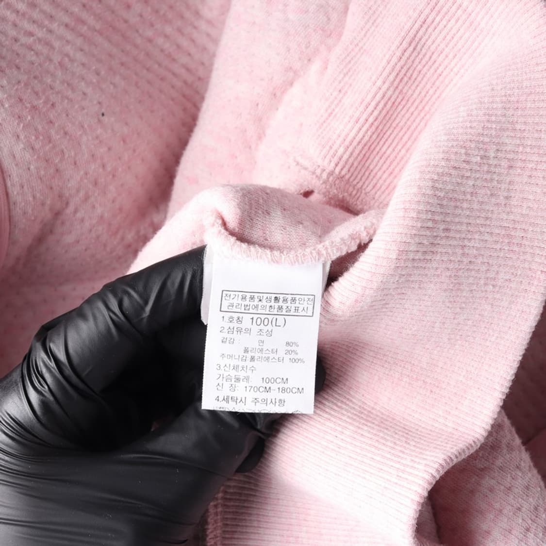 노스페이스 와플 조직 베이비 핑크 후드 집업 L 상품이미지6