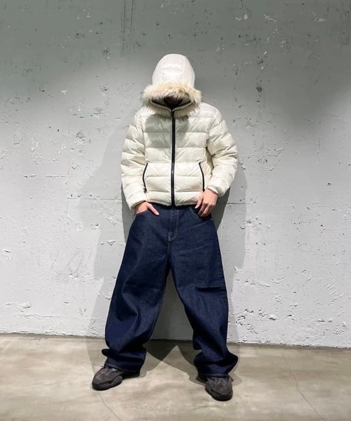 빔즈 퓨처 아카이브 울프죠 경량패딩 화이트 s 상품이미지1