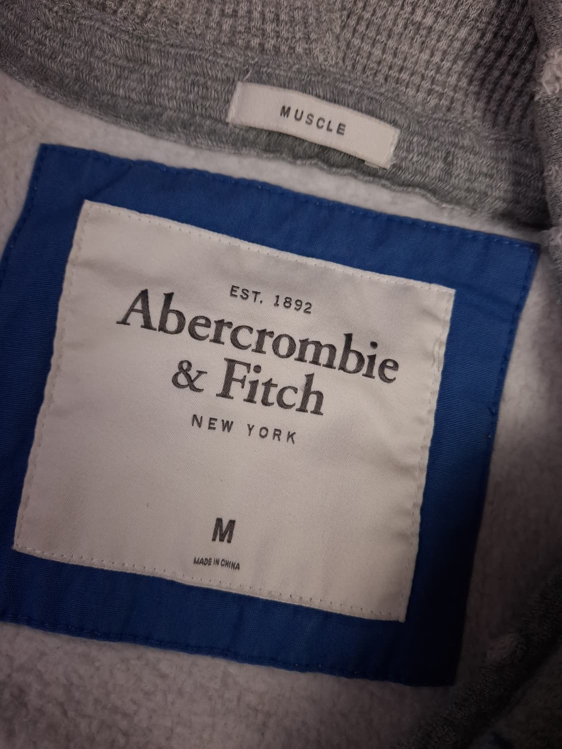 오리지날 아베크롬비 넘버 92 패치 데미지 빈티지 후드집업 상품이미지4