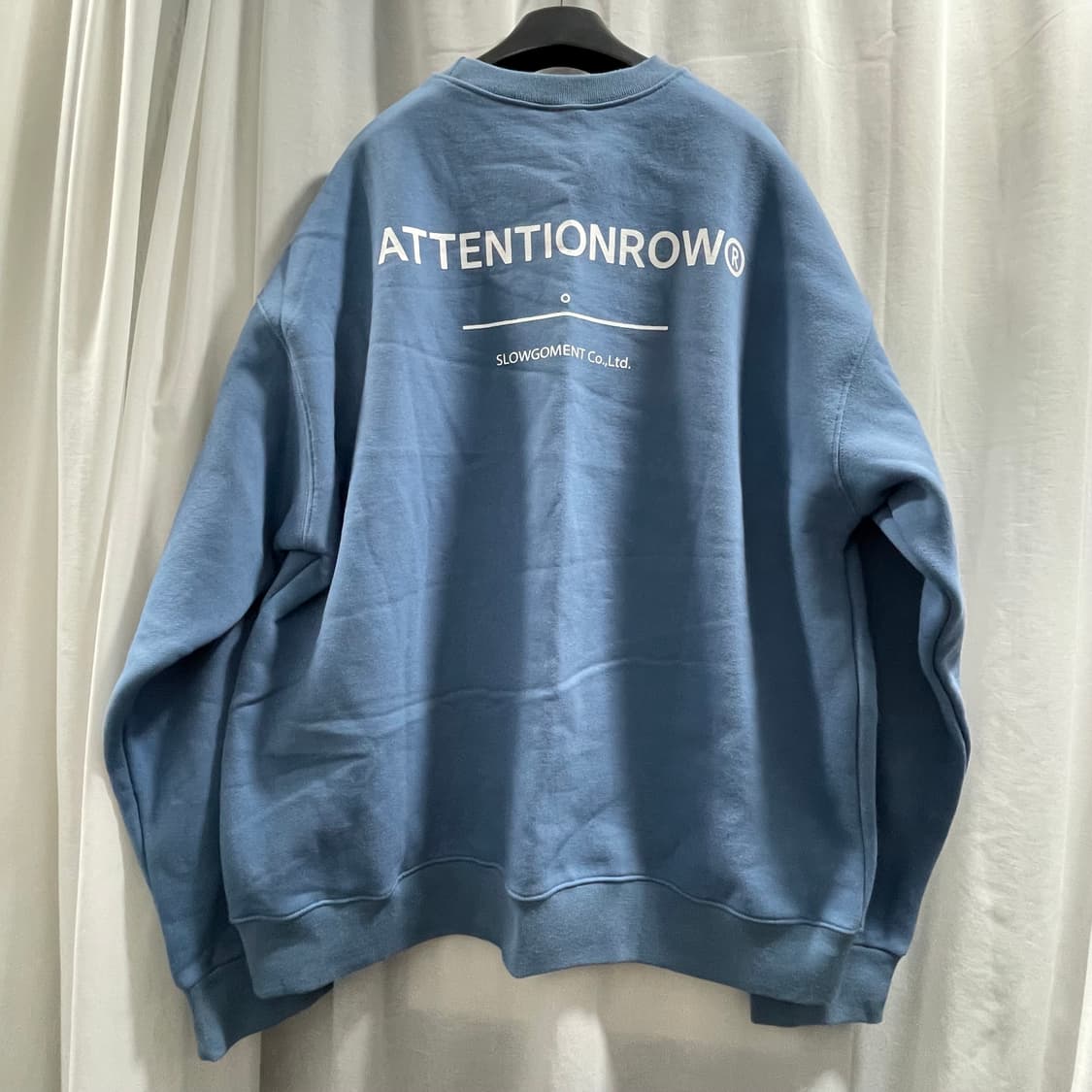 언텐션로우/ 백로고 맨투맨 스웻셔츠 네이비블루/ 2 상품이미지2