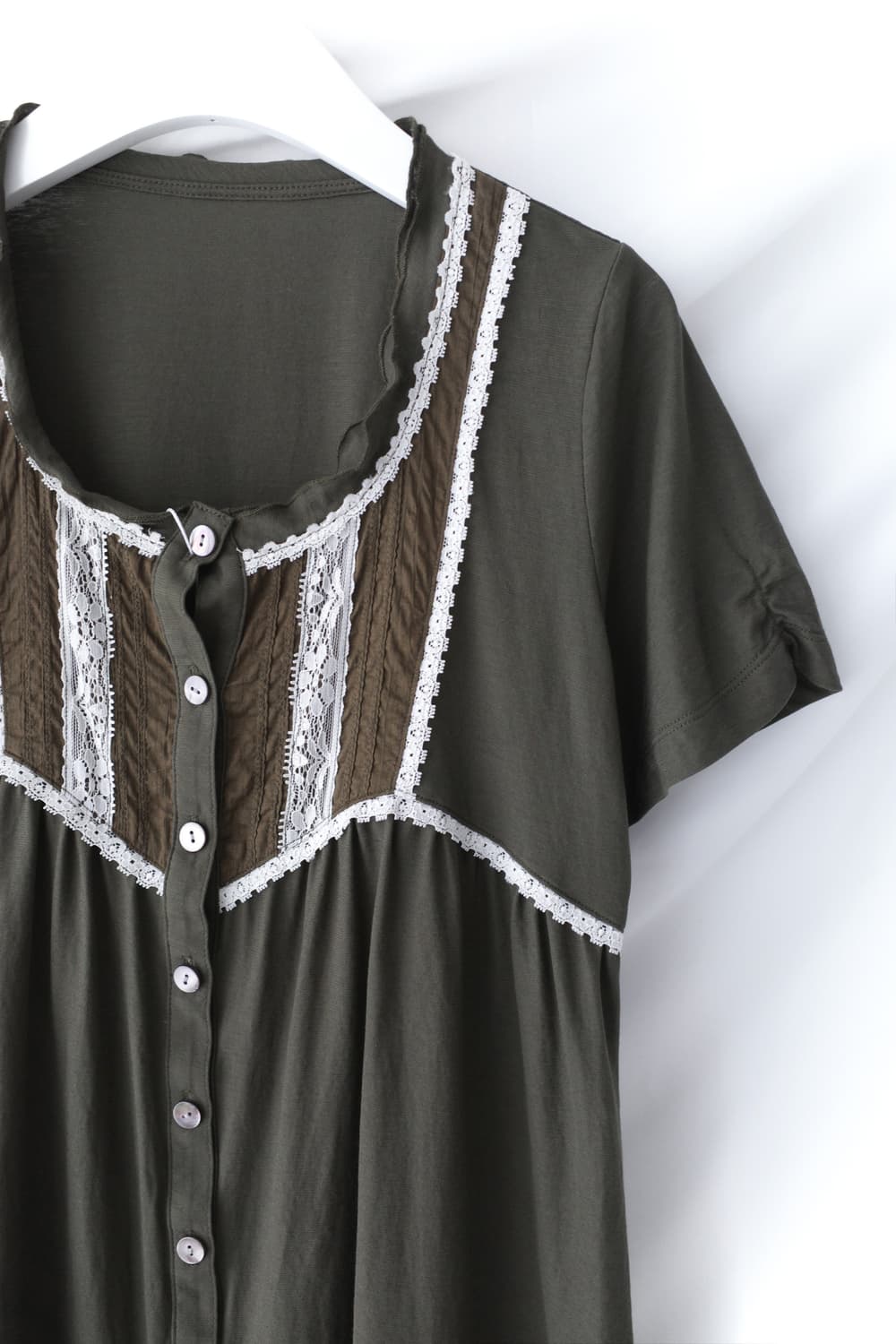 lace button half T 상품이미지2