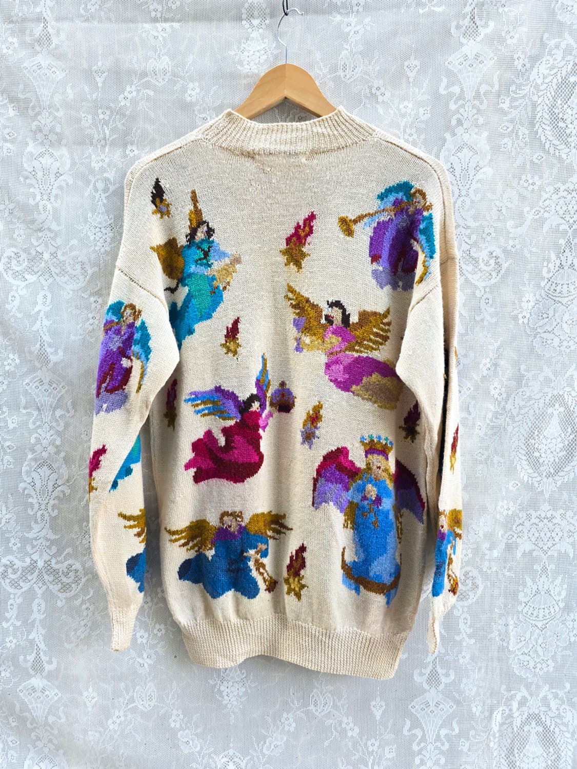 80s 핸드메이드 니트 (made in u.k) 상품이미지7