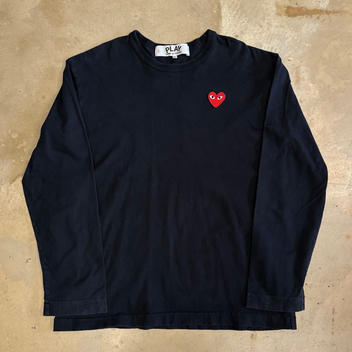 XL 꼼데가르송 블랙 롱슬리브 상품이미지2