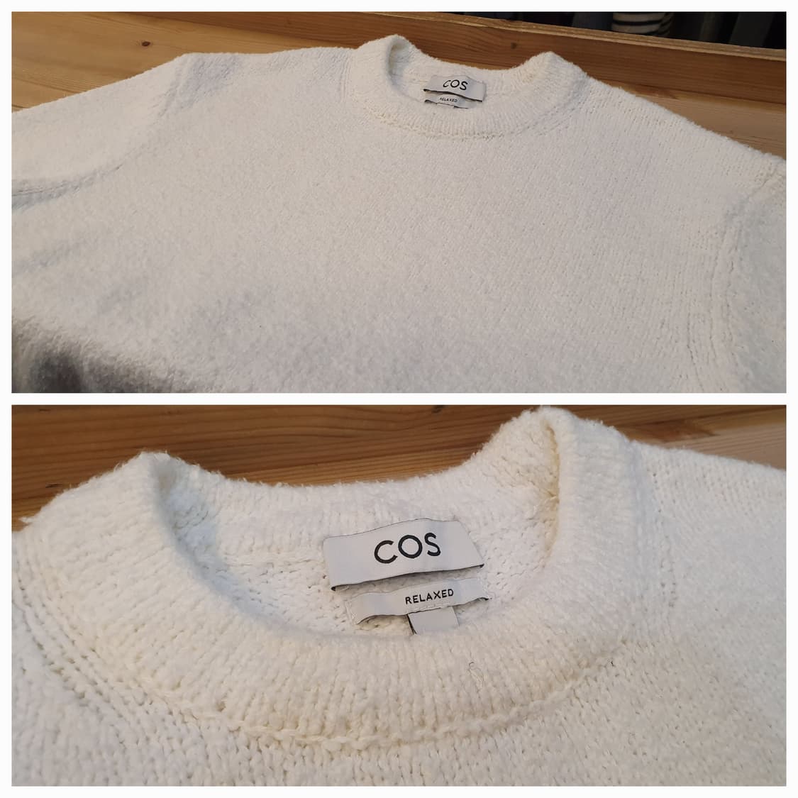 105/88.COS 부클 화이트 니트(공용) 상품이미지4