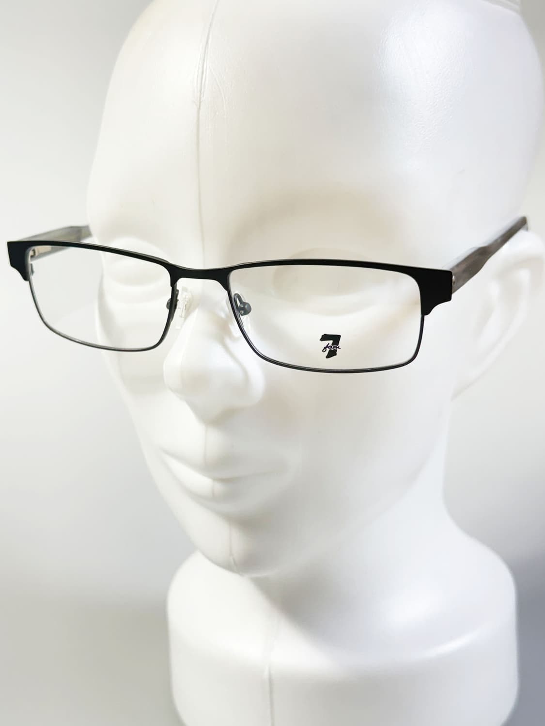 7kam 블랙 메탈 슬림 스퀘어 프레임 빈티지 안경 상품이미지8