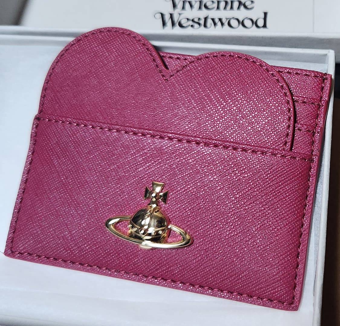 비비안웨스트우드 하트 카드지갑 레드 상품이미지1