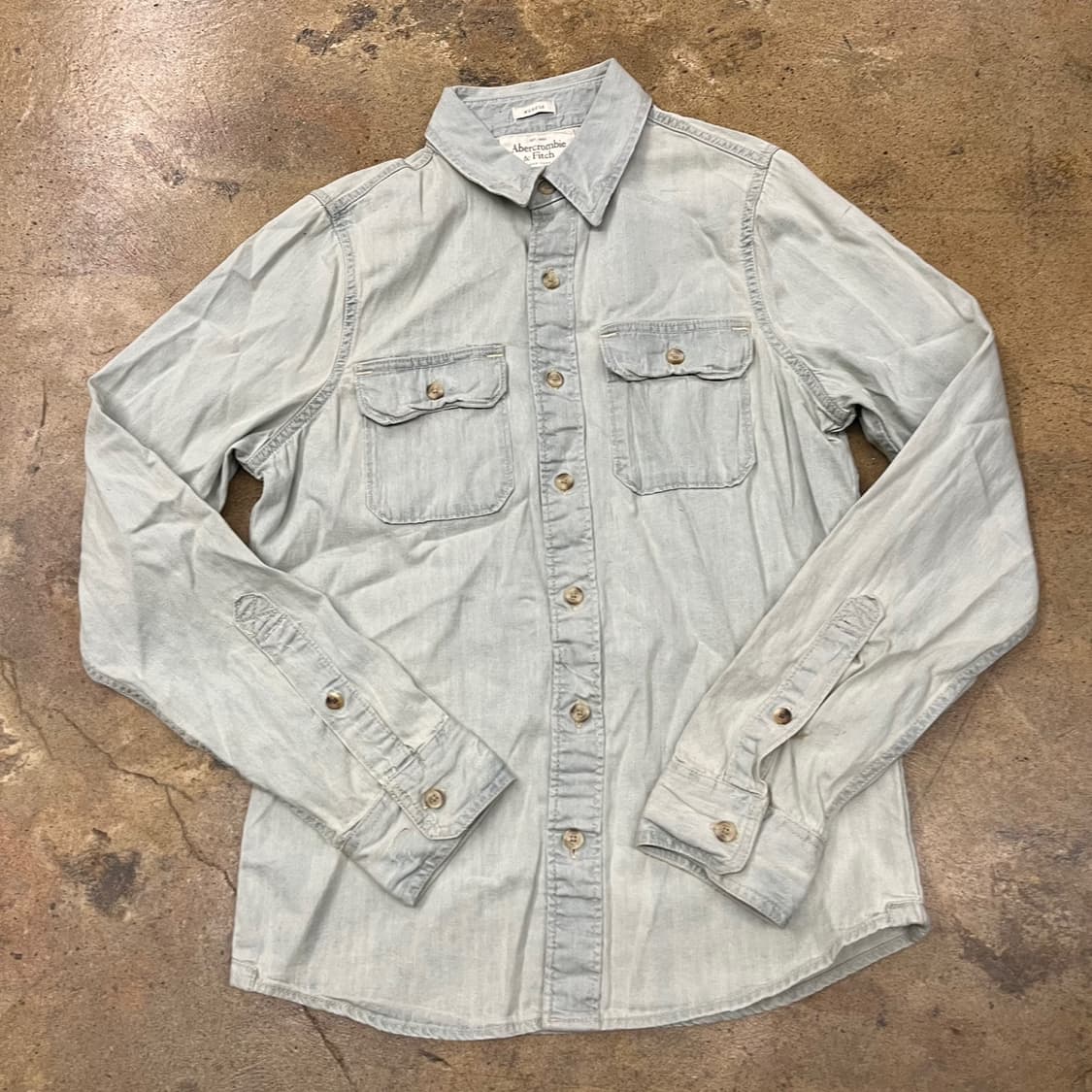 [정품/M] 아베크롬비 라이트 데님 셔츠 남방 b17 상품이미지2