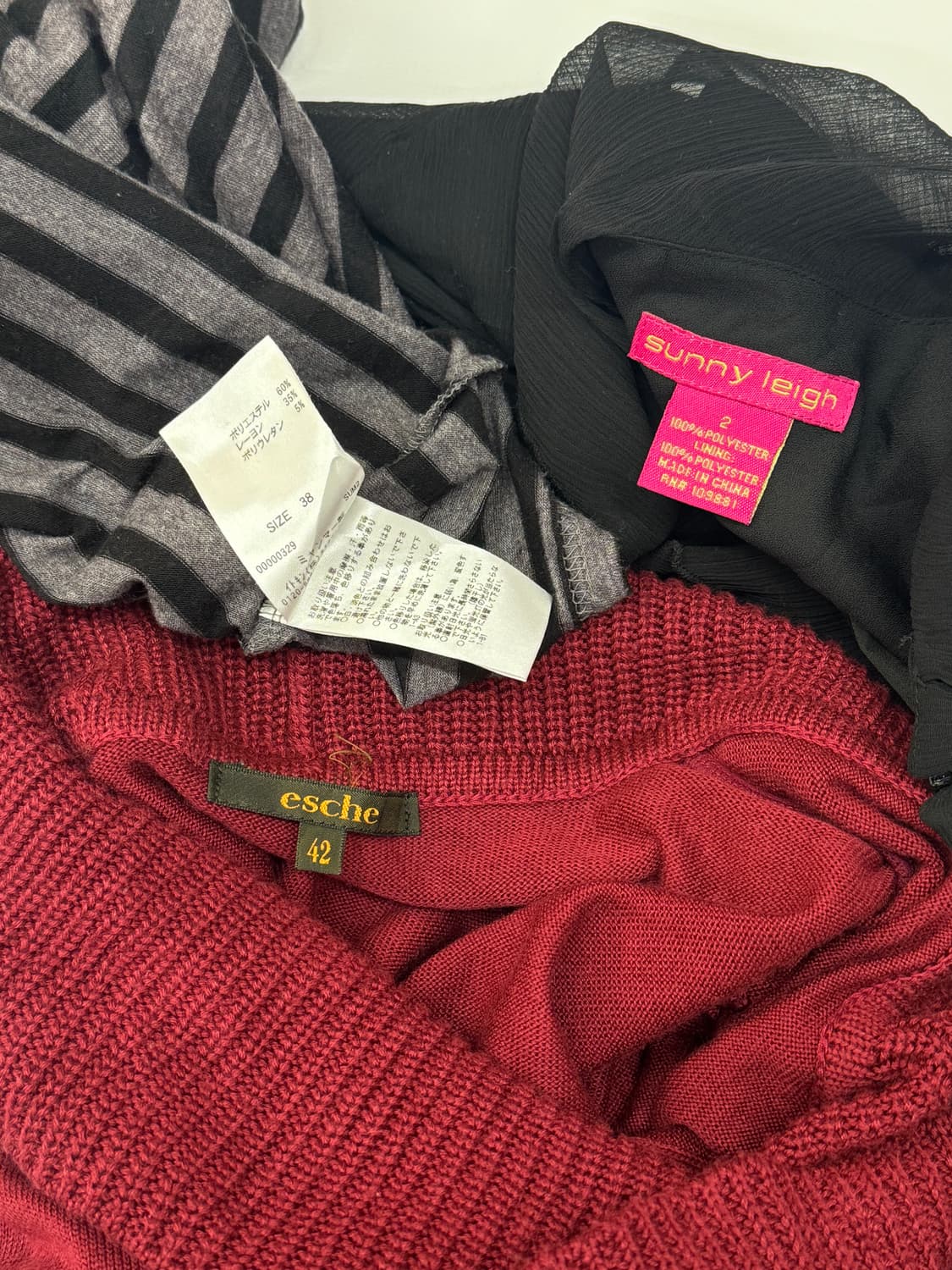 ♥️슈슈룬 쇼콜라 코디세트♥️ 쉬폰 스커트 레드 반팔 니트 레이어드 상품이미지6