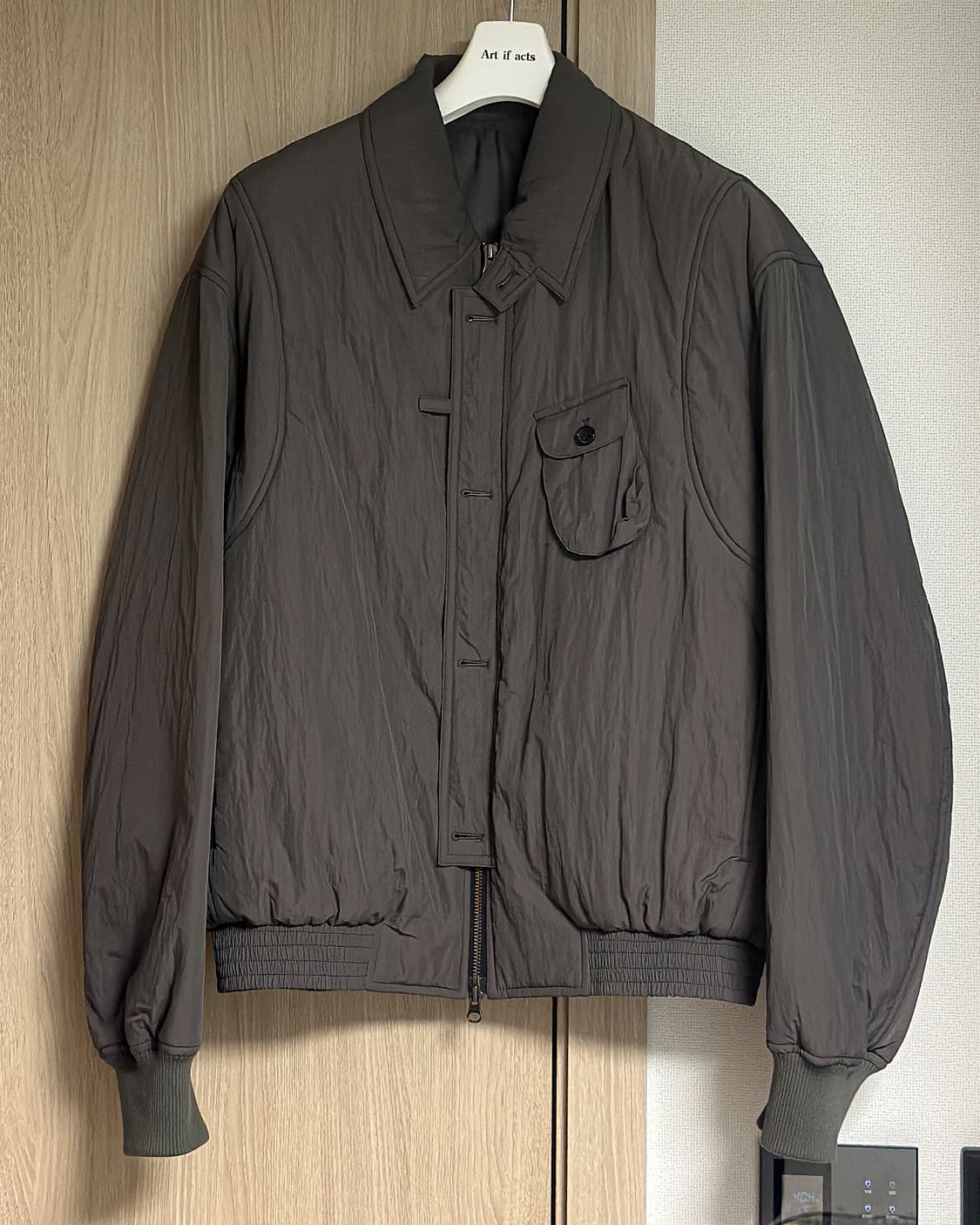 아트이프액츠 solid pocket ma-1 차콜 상품이미지1