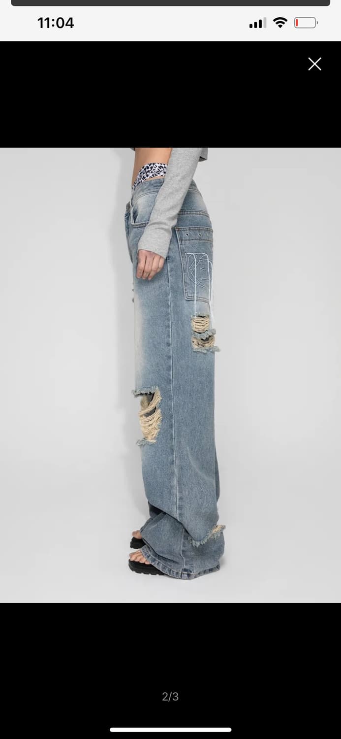 leey 엘이이와이 washing destroyed denim 상품이미지2