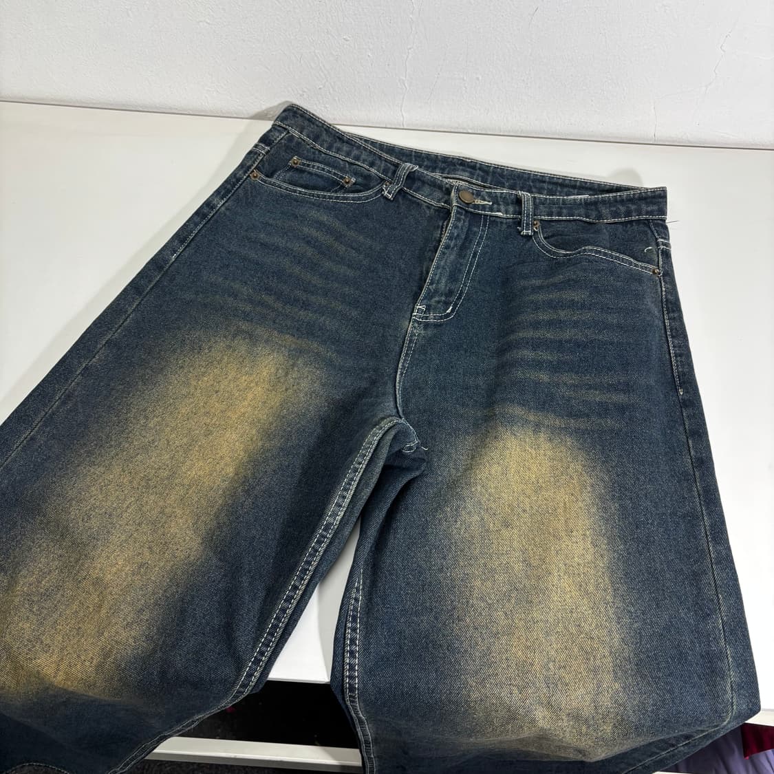 XL 트릴리온 데저트워싱 와이드핏 데님팬츠 상품이미지1