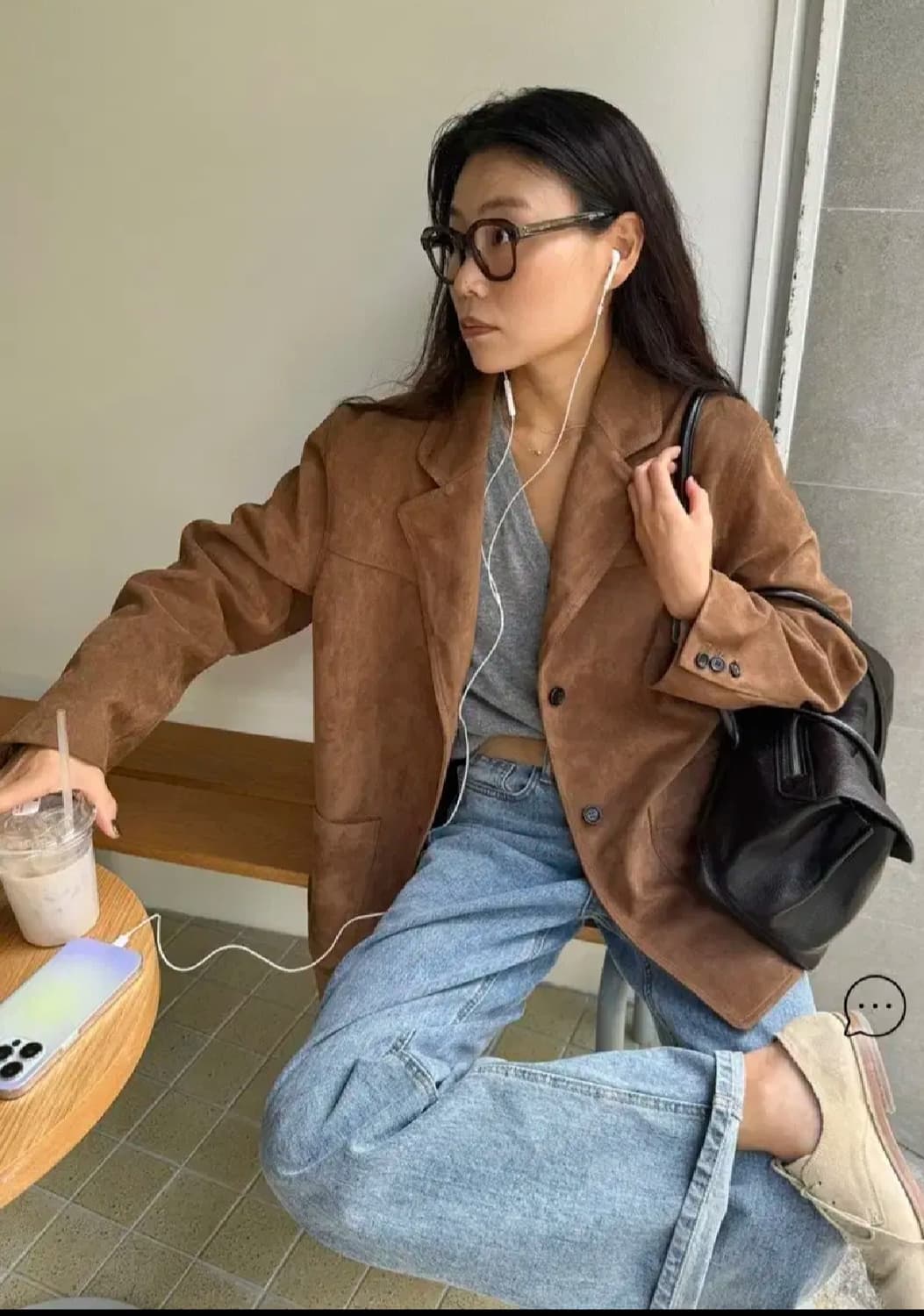 oveof 오브오브 스웨이드 자켓 상품이미지1