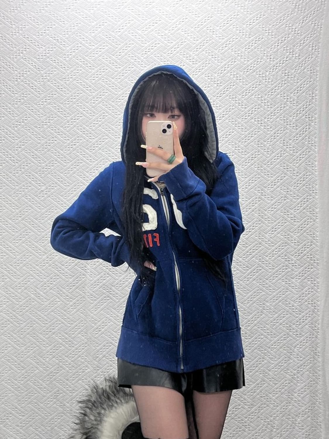 아베크롬비 레트로 Y2K 00's 키치 페인팅 후드집업 L C09714 상품이미지2