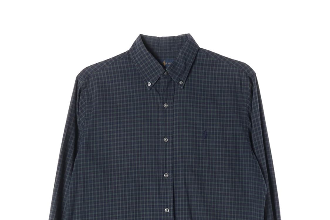 폴로 랄프로렌 네이비 타탄 체크 긴팔 셔츠 M 상품이미지3