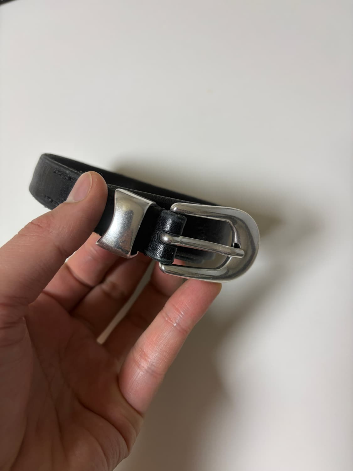 아워레가시 벨트 2cm 레더 블랙 (사이즈 90) 상품이미지2