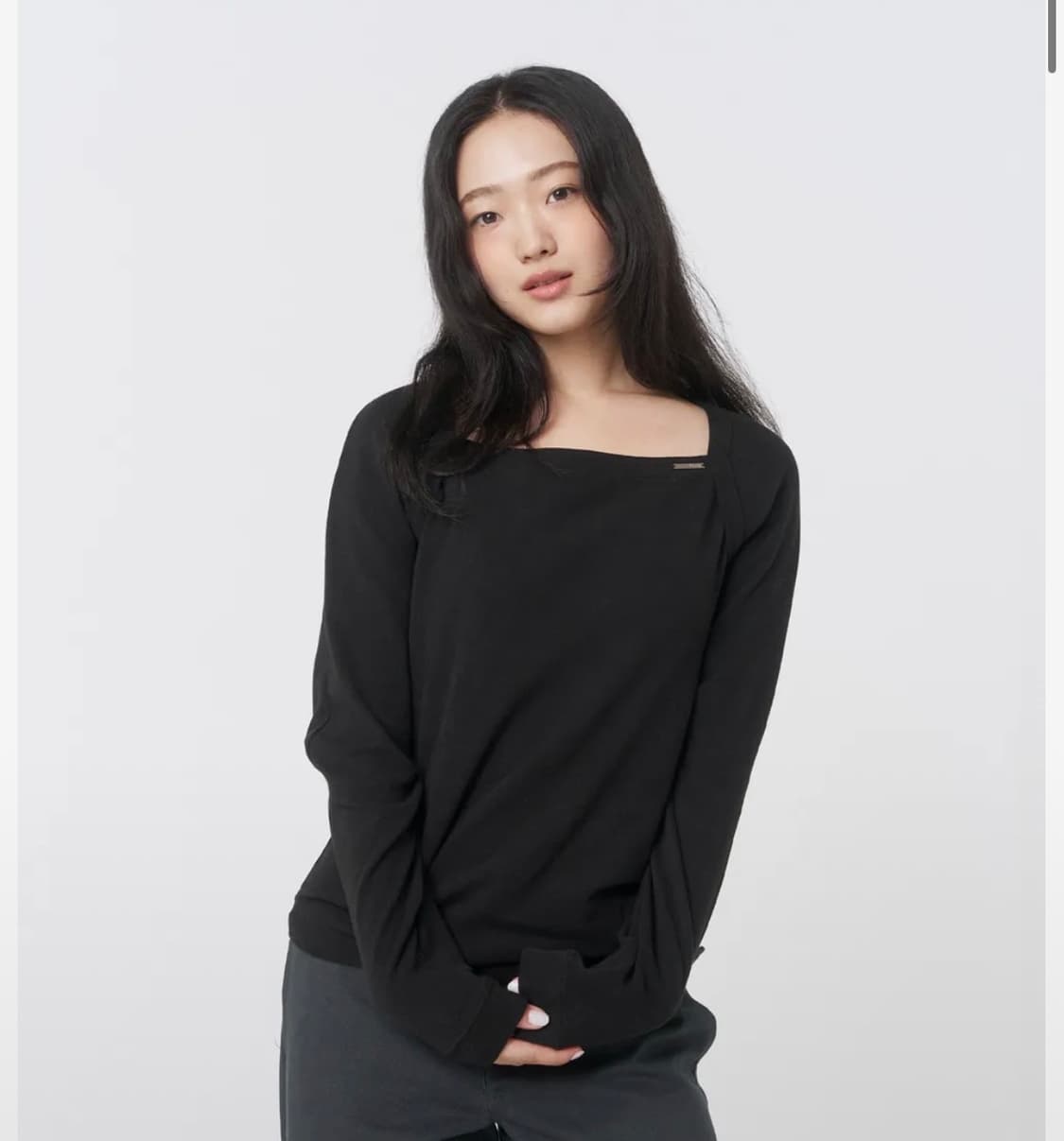 미세키서울 볼레로 레이어드 롱슬리브 블랙 상품이미지1