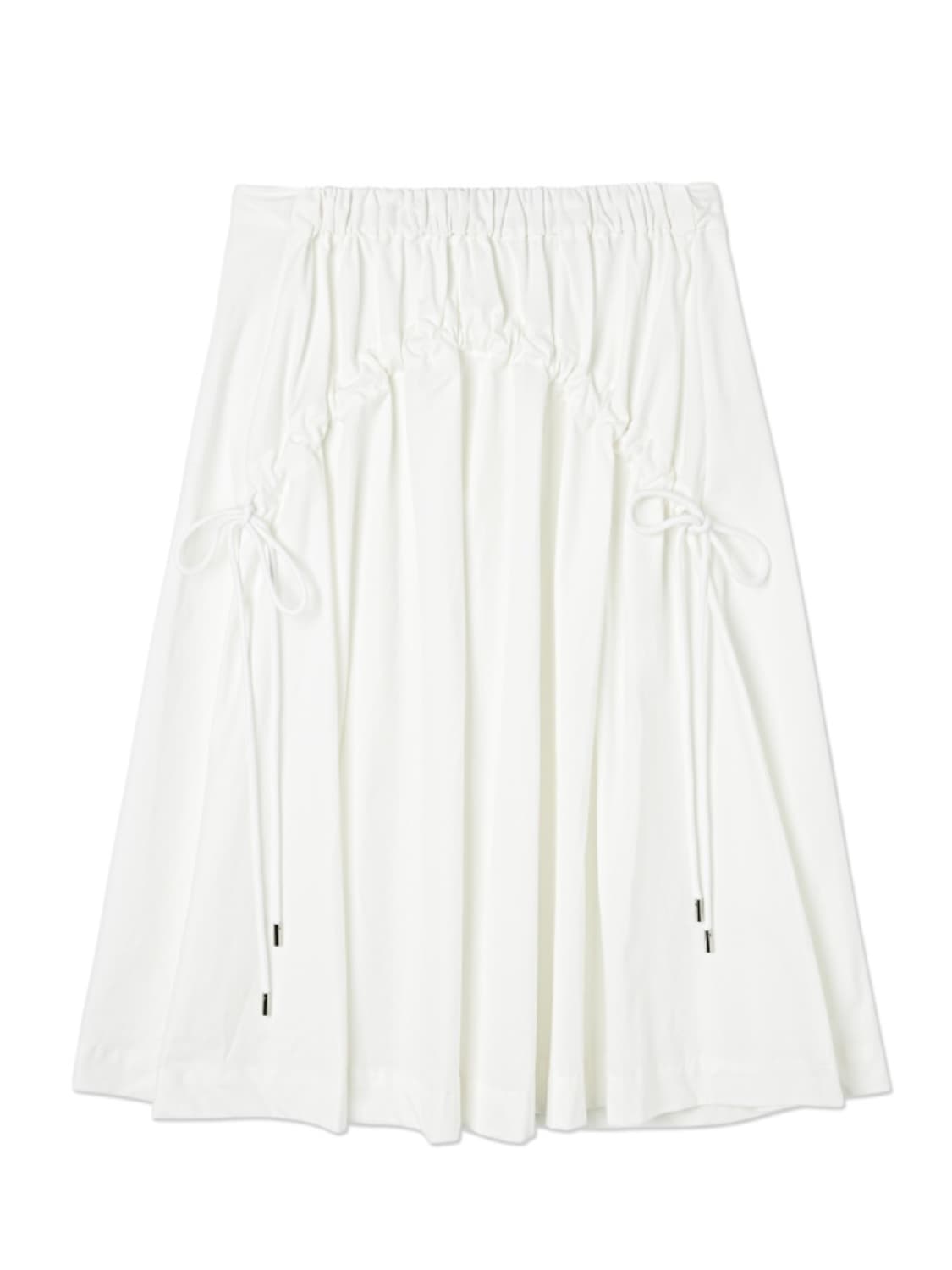 아미디 플레어 스트링 롱스커트 화이트 상품이미지2