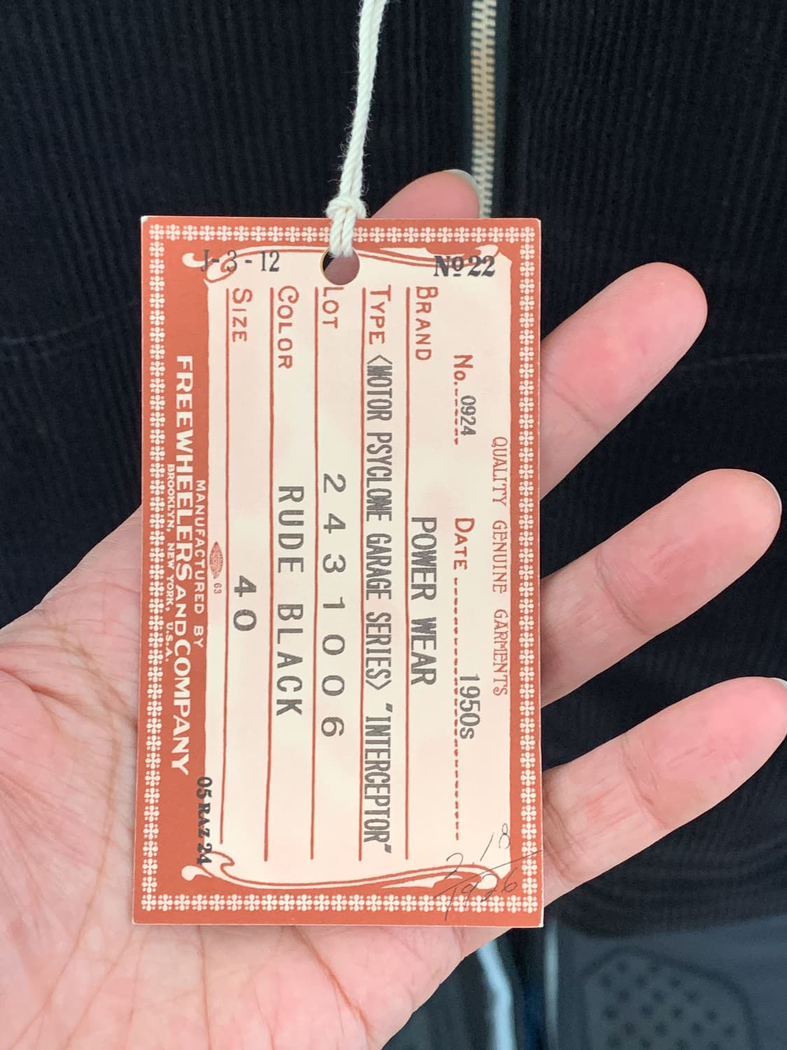 프리휠러스 모터사이클론 인터셉터 코듀로이 자켓 상품이미지6