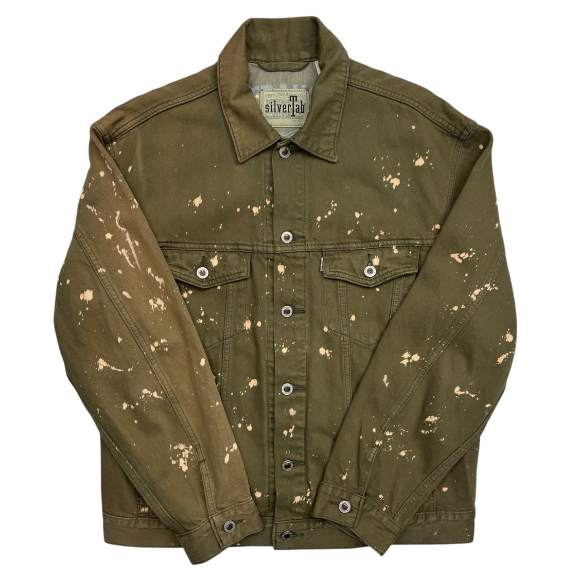 리바이스 실버탭 타이다이 카키 데님 트러커 자켓 M 상품이미지1