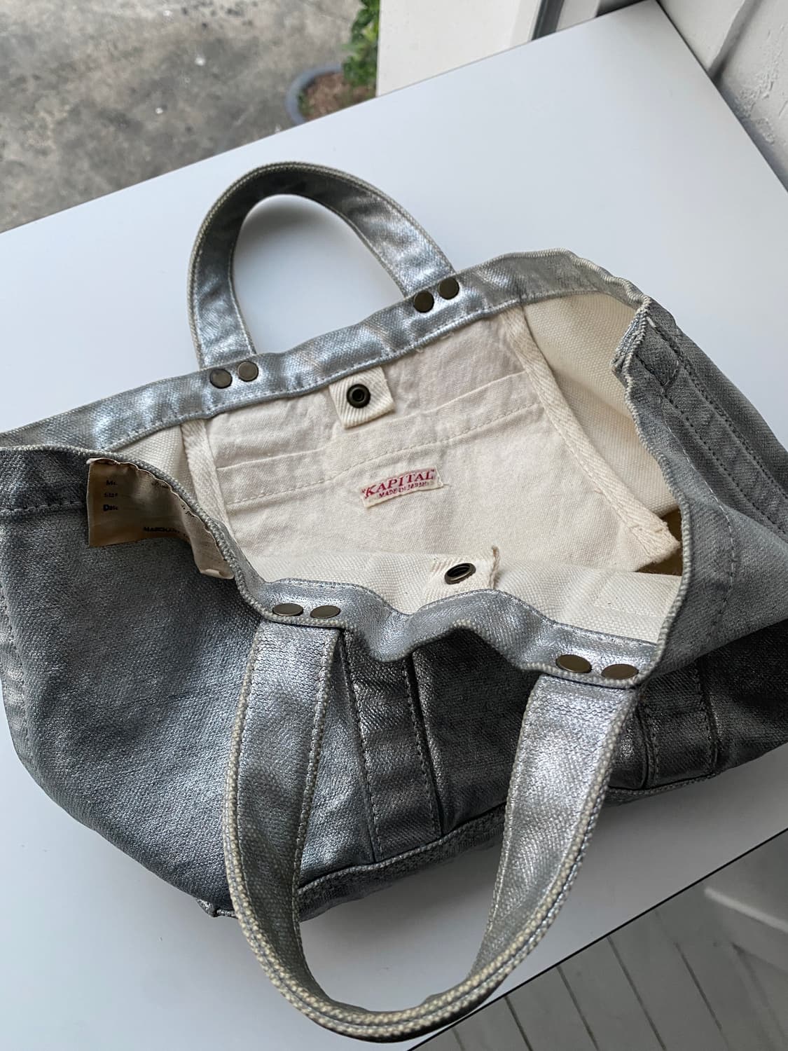 [Kapital] 실버 캔버스 토트백 상품이미지4