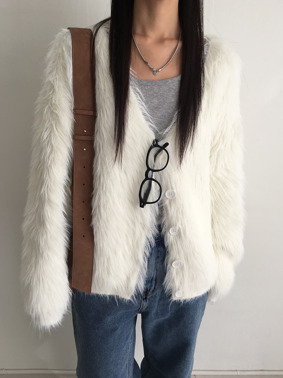 퍼 가디건 상품이미지1