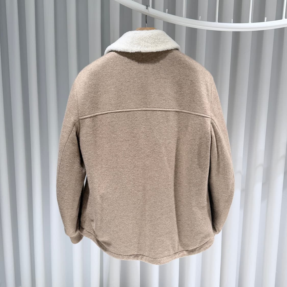 M / 로로피아나 시어링 트리밍 캐시미어 블렌드 셔츠 자켓 상품이미지5