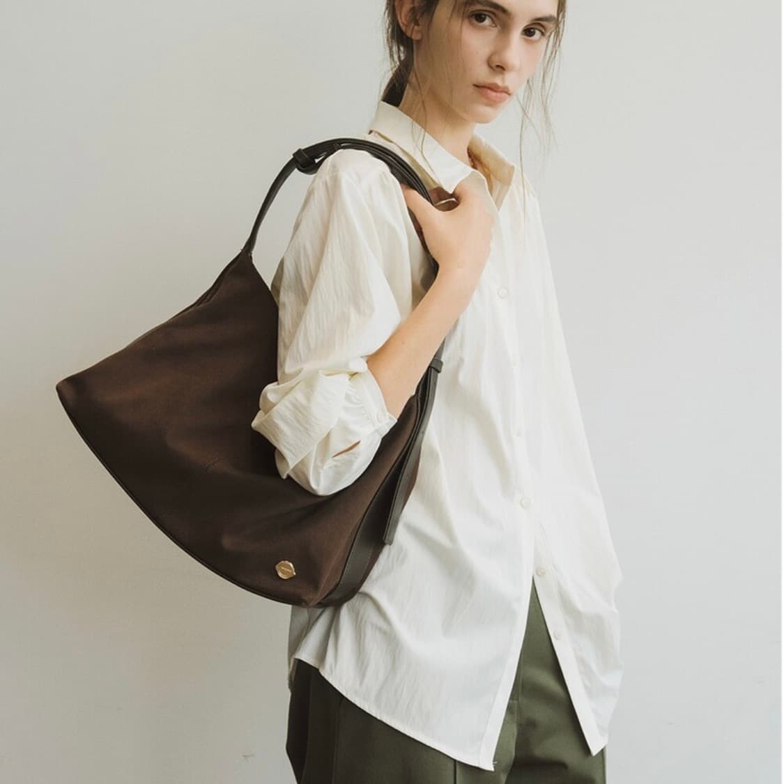 언에디트 스웨이드 데일리 호보백 상품이미지5