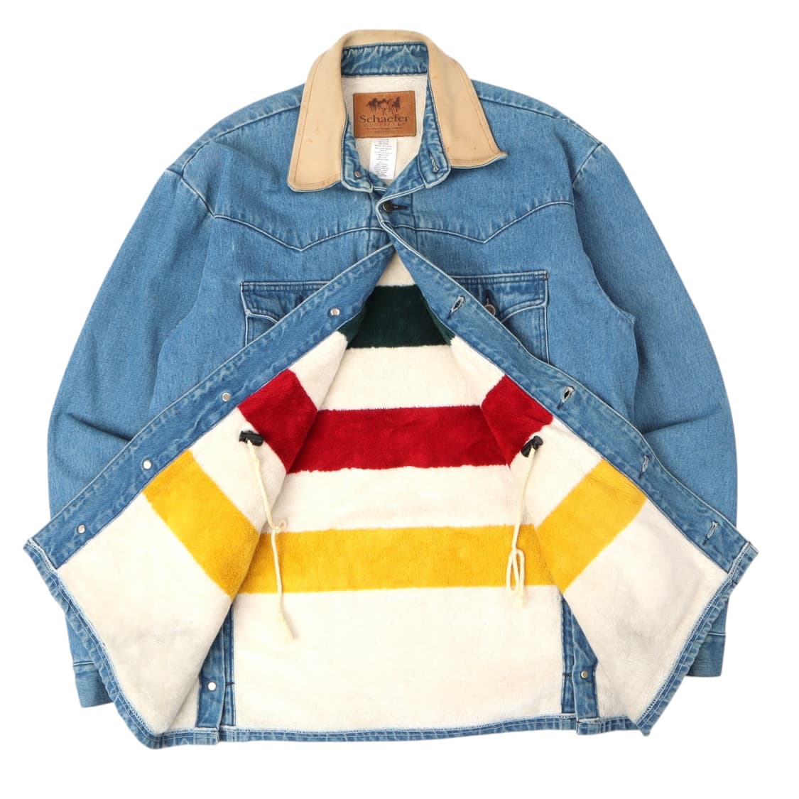 90s Schaefer outfitter 쉐르파라이너 데님 초어코트 상품이미지8