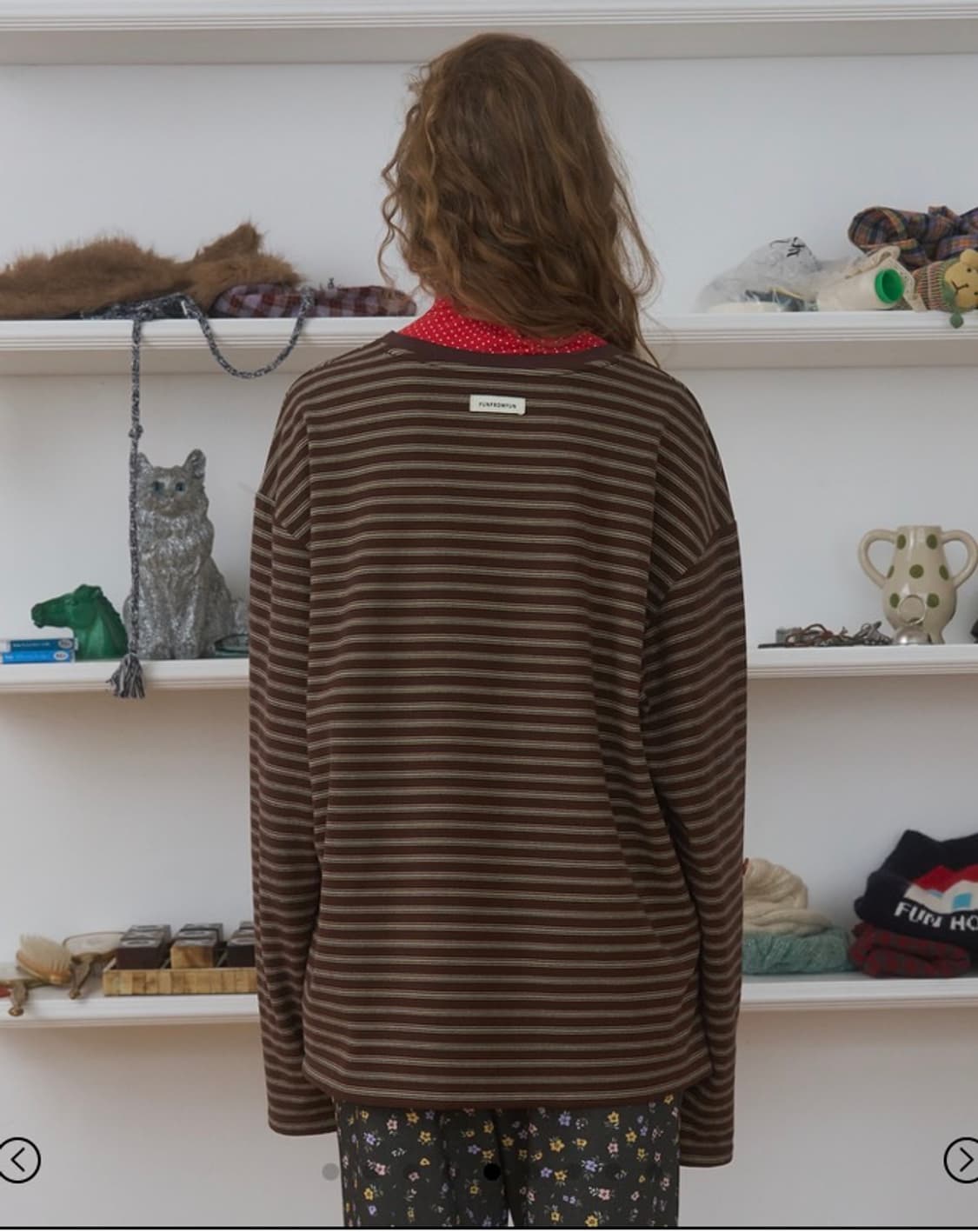 펀프롬펀 스트라이프 티 브라운 상품이미지2