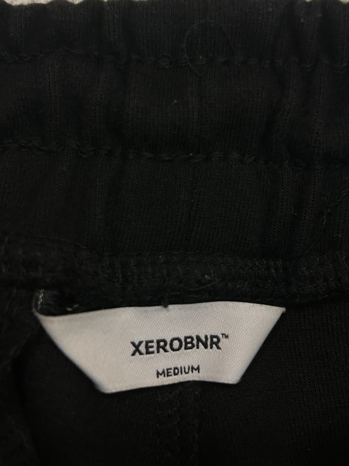 XEROBNR 제로비엔알 코튼 와이드 밴딩 반바지 5부 블랙 M  상품이미지6