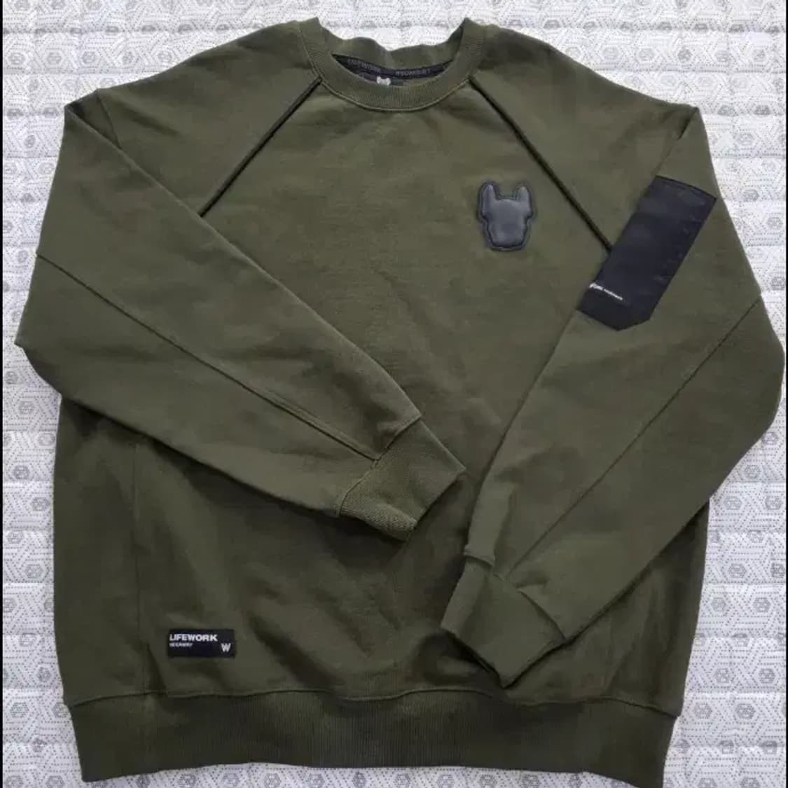 라이프워크 카키색 맨투맨 100 상품이미지9