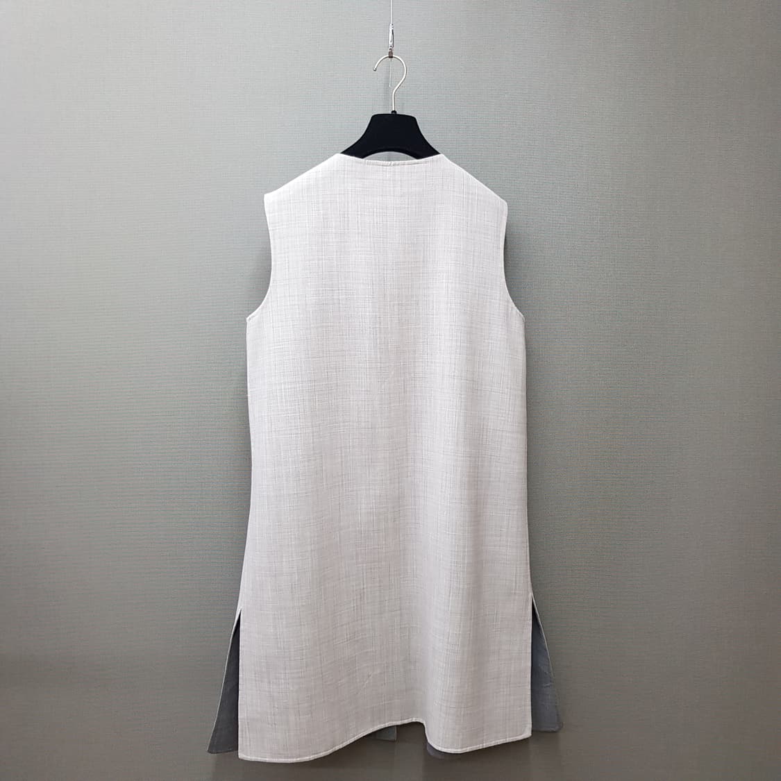 FEDELI 페델리 이탈리아 양면 리버시블 그레이 롱 베스트 it 44 상품이미지7